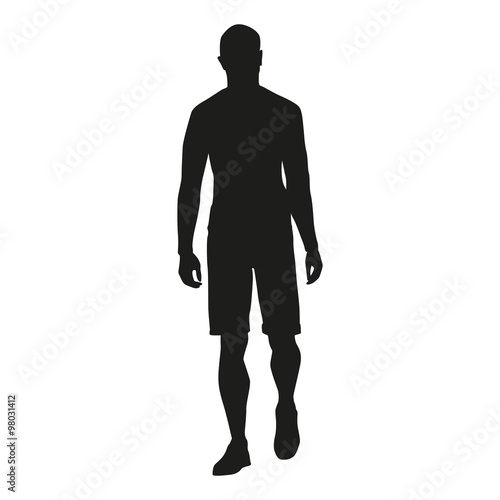 Man walking vector silhouette