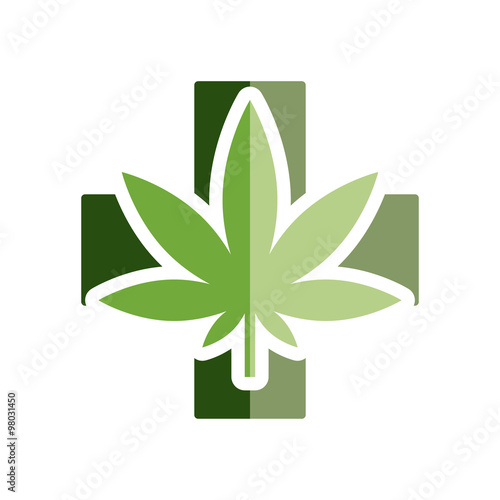 medical marijuana flat icon