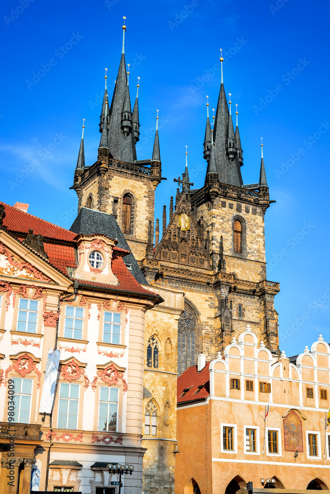 Fototapeta premium Tyn Church, Prague, Czech Republic