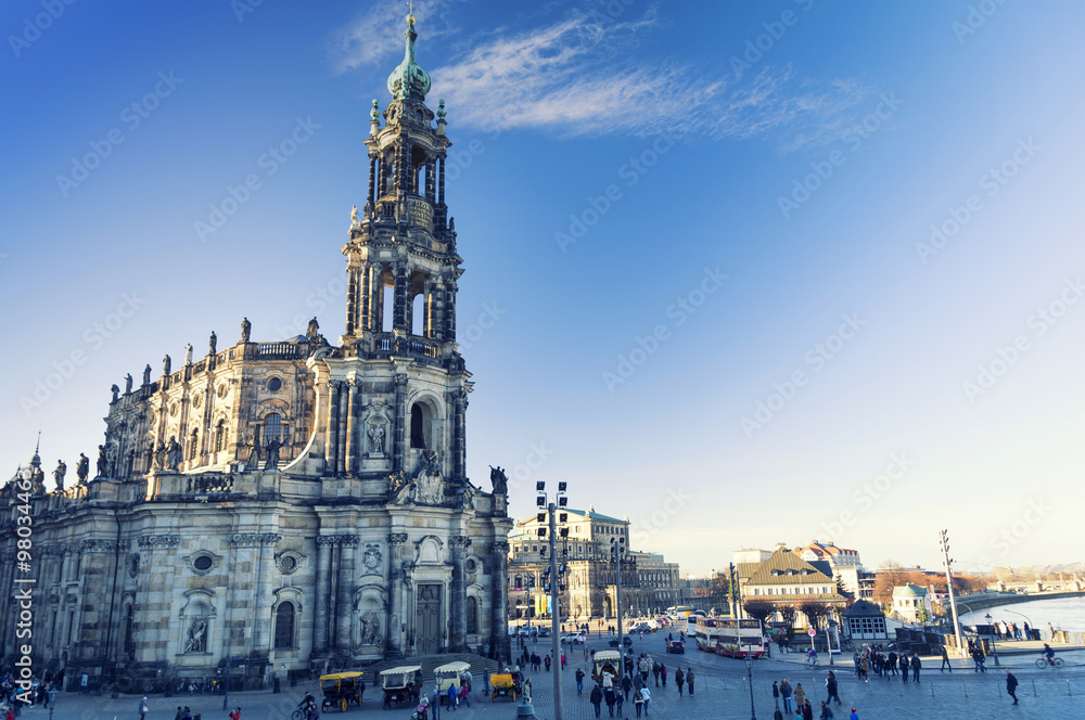 Fototapeta premium catholic cathedral in Dresden, Saxony, Germany