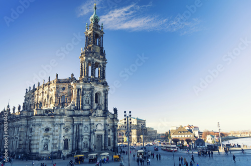 catholic cathedral in Dresden  Saxony  Germany