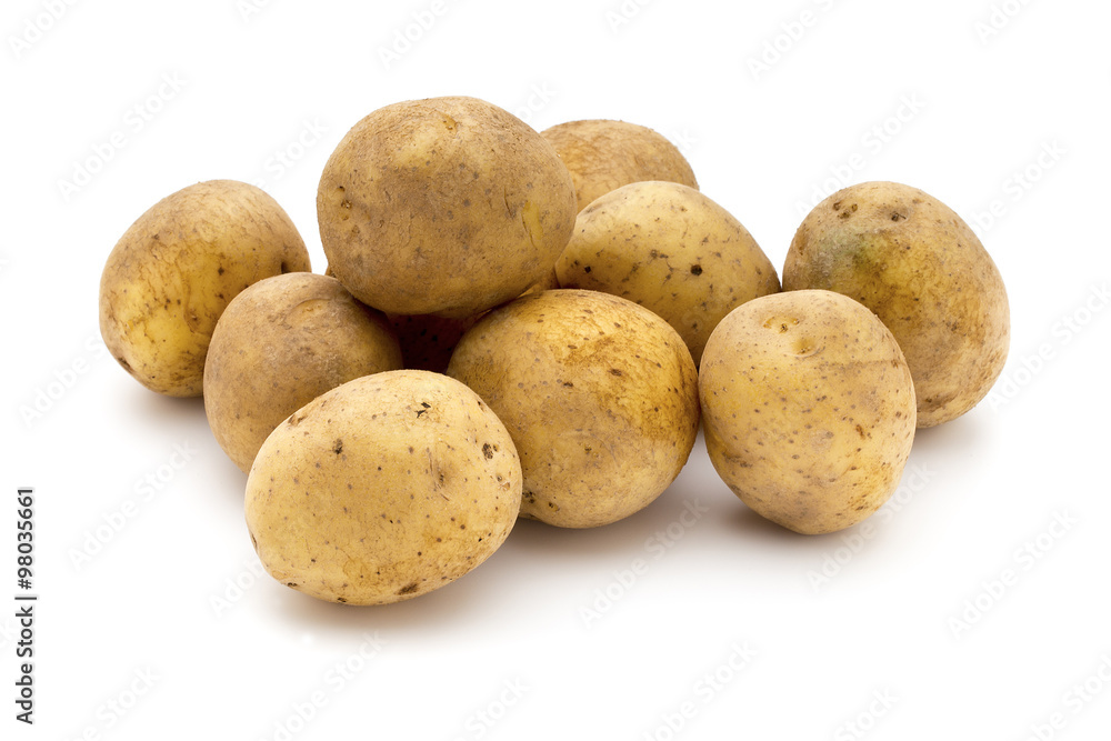 Potato isolated on white background close up. Potato isolated on white background close up.