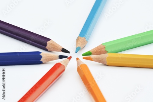 Pencils as a rainbow photo