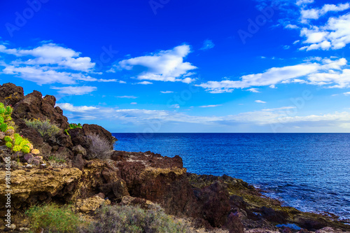 Stone Coast or Shore of Atlantic Ocean