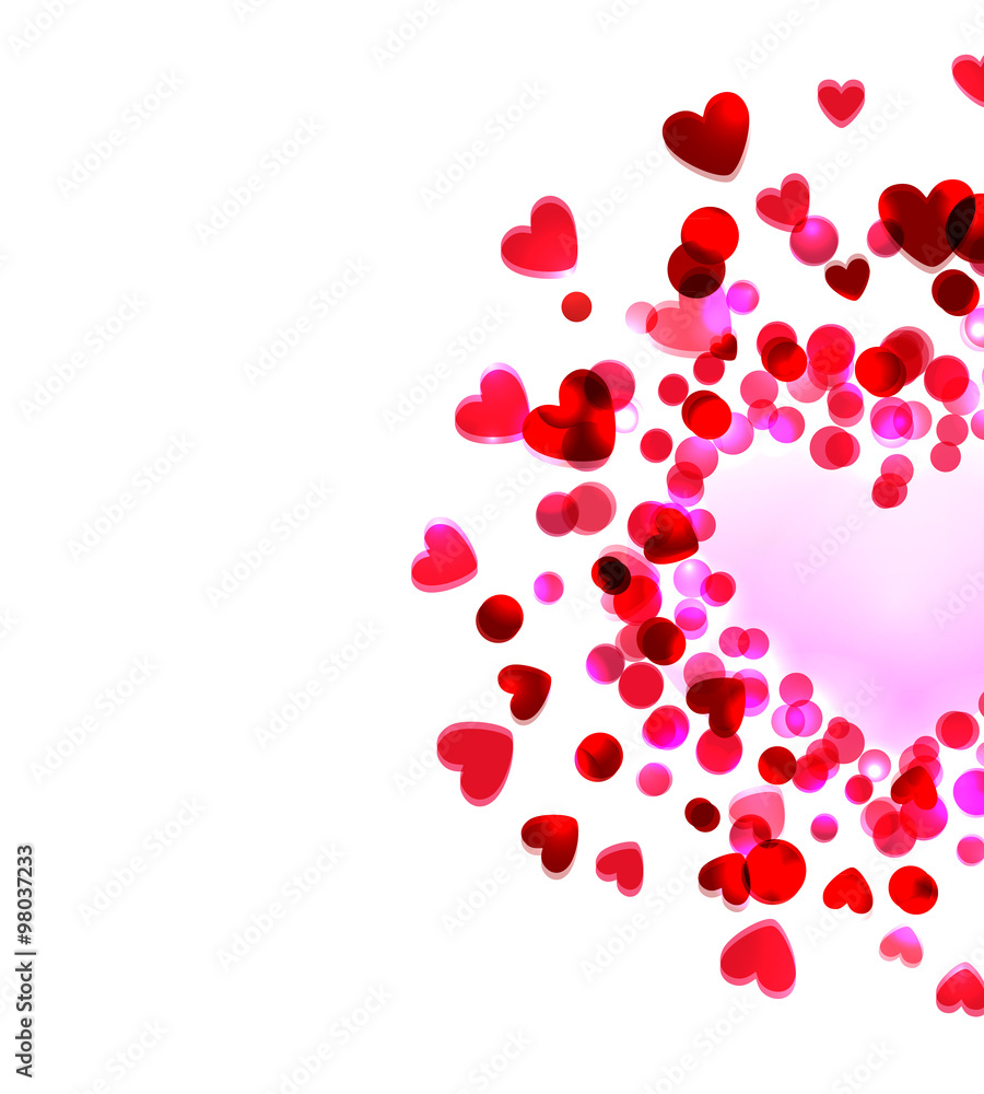bright heart, a gift on Valentine's Day . vector love background