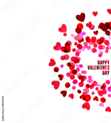 Text greetings on Valentine's Day. vector love background