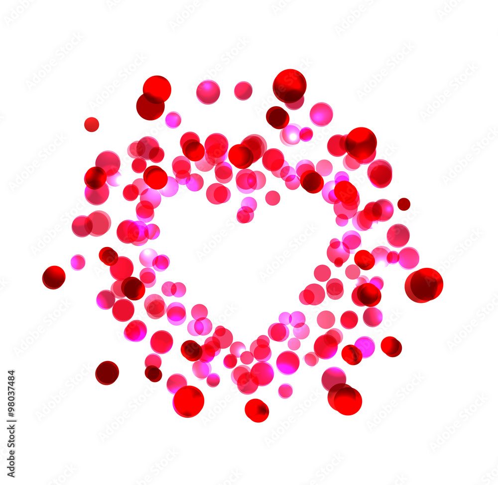 bright heart, a gift on Valentine's Day . vector love background bright heart, a gift on Valentine's Day . vector love background