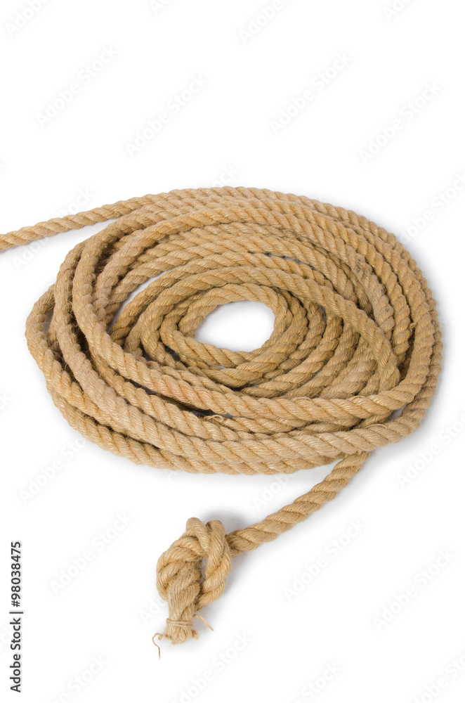 Concept with long hemp rope Concept with long hemp rope