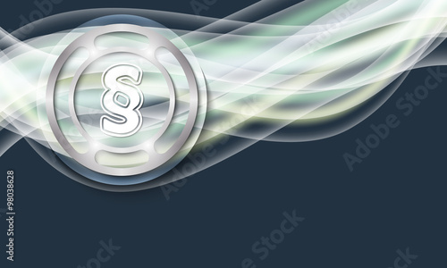 Vector abstract background with waves and paragraph