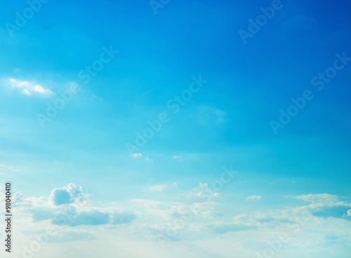 Cloudy blue sky abstract background