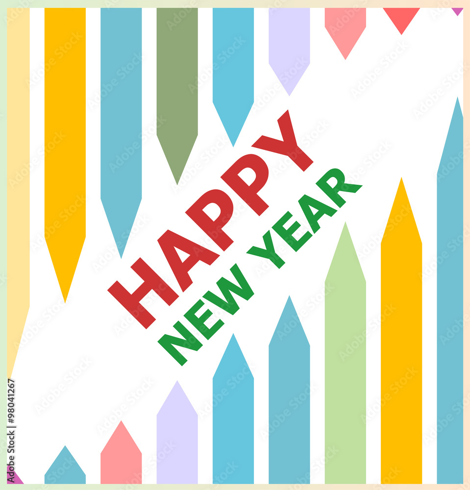 Happy New Year Holiday Vector Card, Merry Christmas Happy New Year Holiday Vector Card, Merry Christmas
