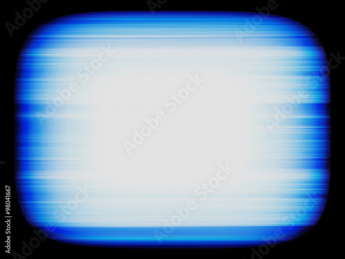 Horizontal blue retro vintage tv screen abstraction background b