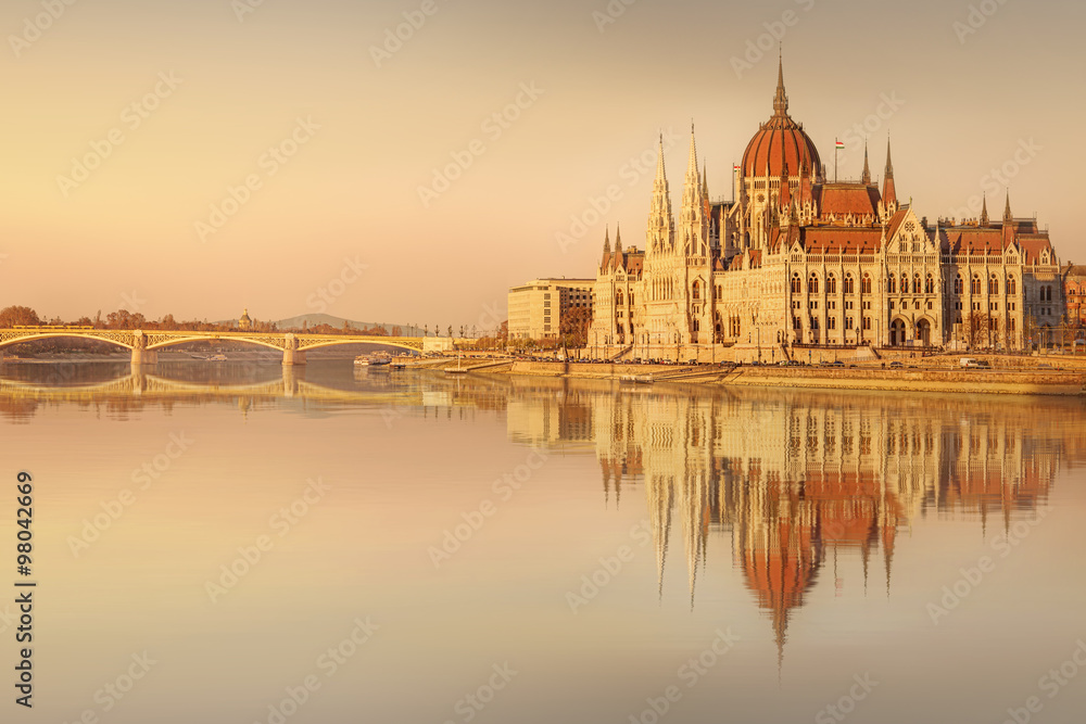 View of hungarian Parliament building, Budapest