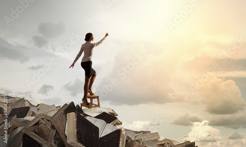 фотографія Woman reaching hand up