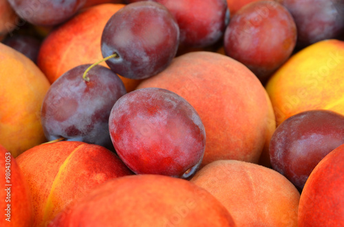 Plum and peach