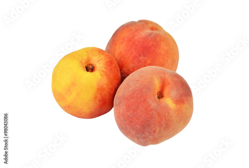 Three ripe peach
