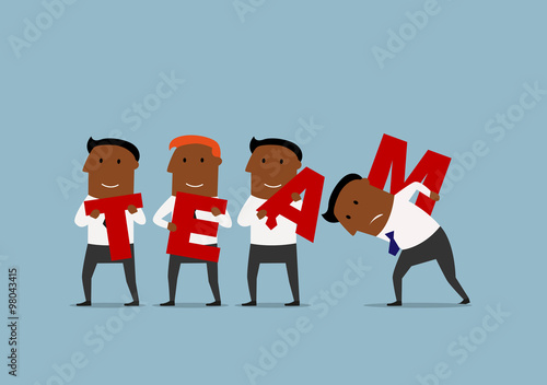 Business team with big word Team