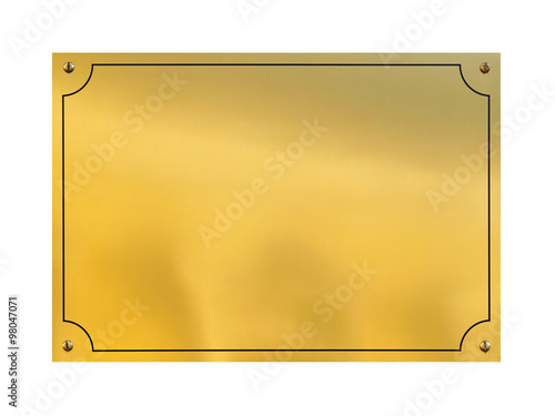 Gold plaque