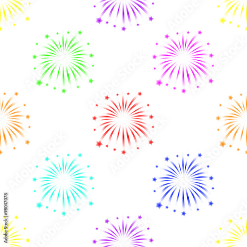 Obraz na płótnie seamless pattern with fireworks w salonie
