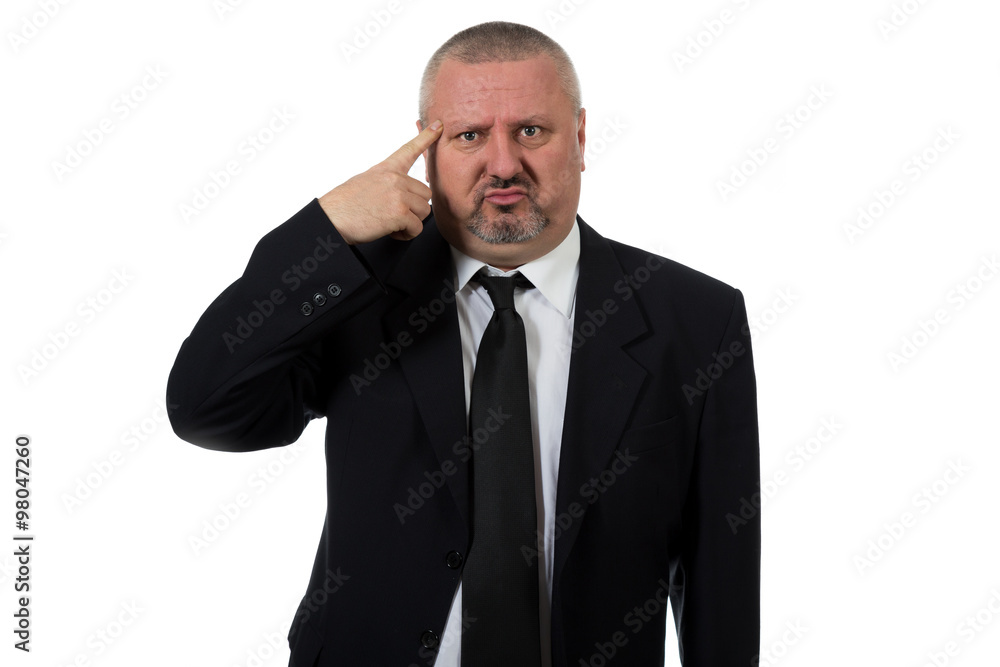 Close up of a doubtful middle aged businessman Close up of a doubtful middle aged businessman