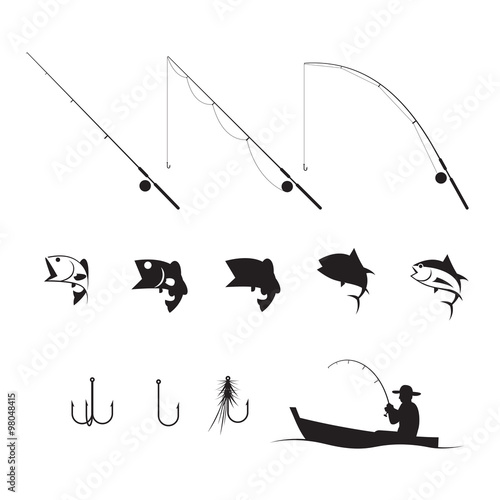 Set of Graphic Fishing