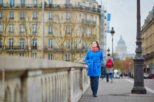 Beautiful young tourist in Paris
