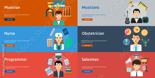 Human Profession Banner Set