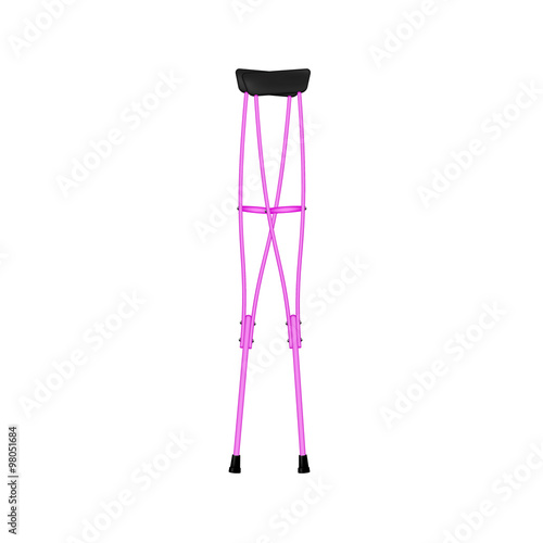 Retro crutches in pink design
