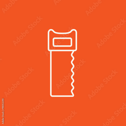 Saw line icon.