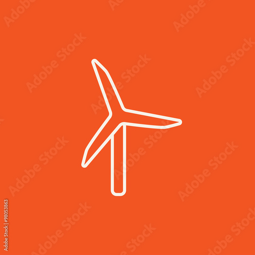 Windmill line icon.