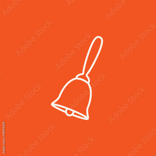 School bell line icon.