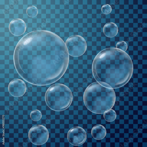Transparent underwater bubbles