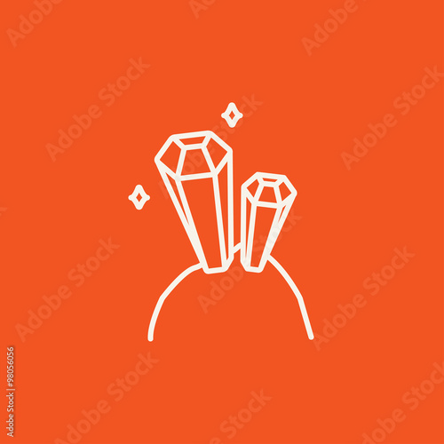 Gemstones line icon.