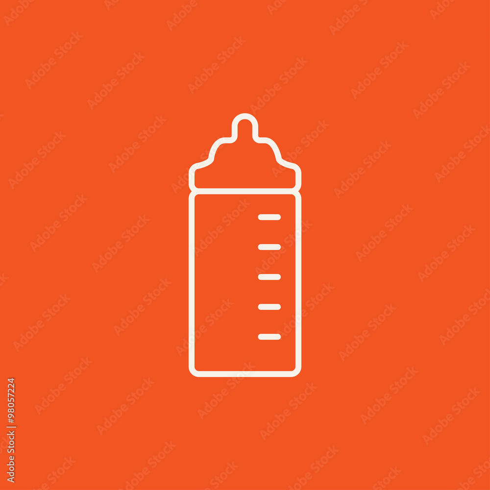 Feeding bottle line icon. Feeding bottle line icon.
