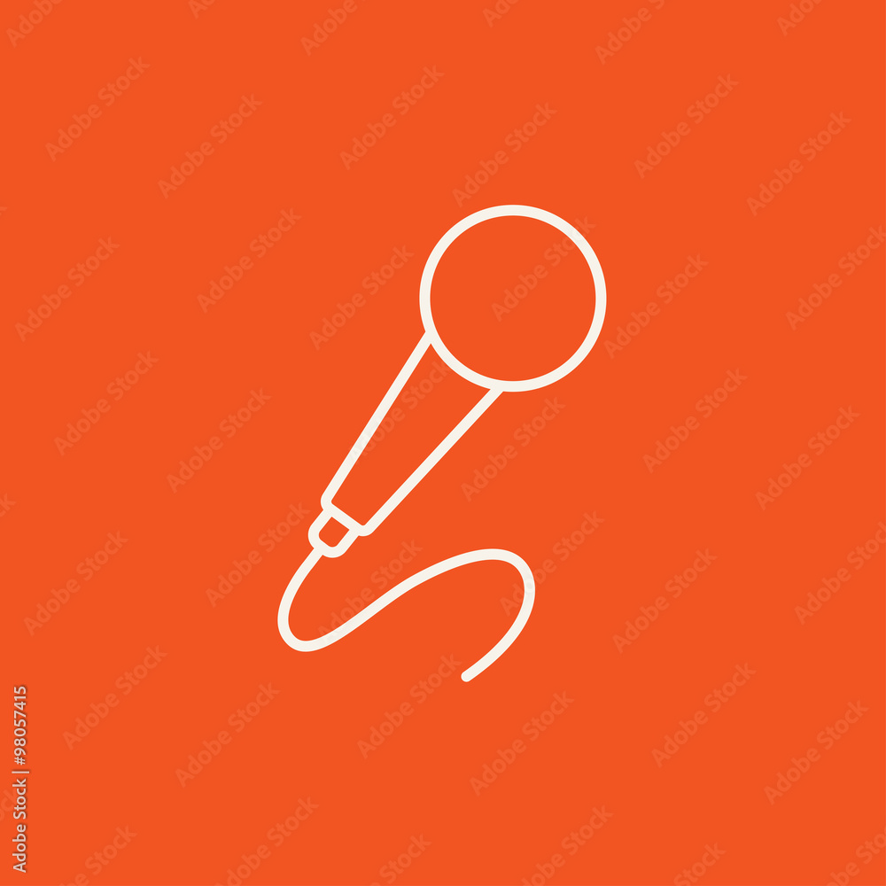 Microphone line icon. Microphone line icon.
