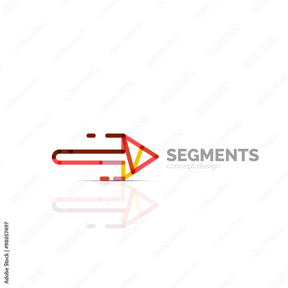 Arrow icon vector logo. Company branding element Arrow icon vector logo. Company branding element