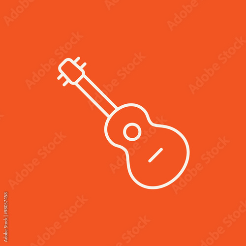 Guitar line icon.