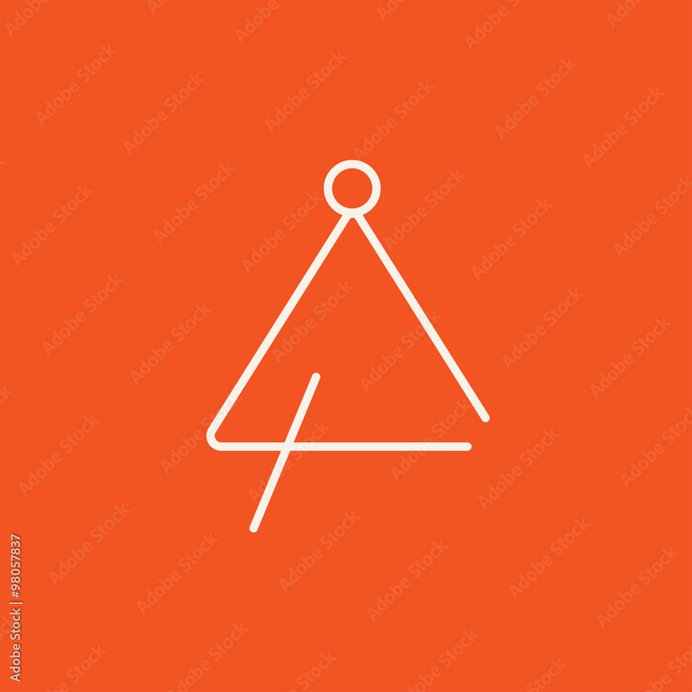 Triangle line icon. Triangle line icon.