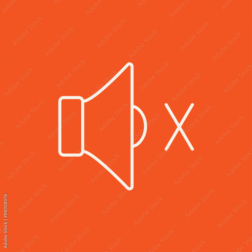 Mute speaker line icon. Mute speaker line icon.