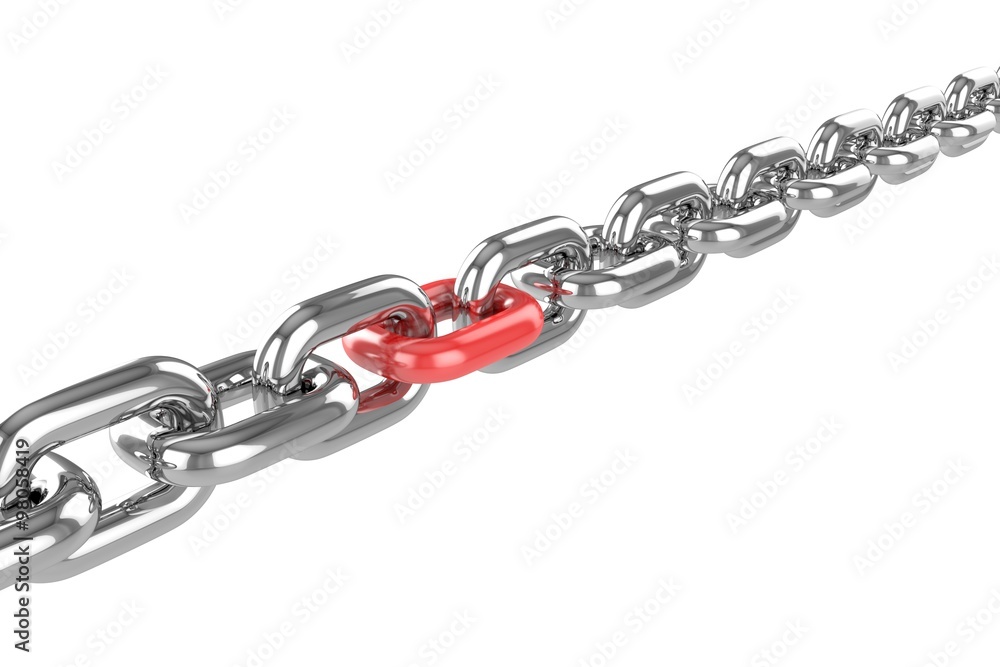 Fototapeta premium render stainless steel chain