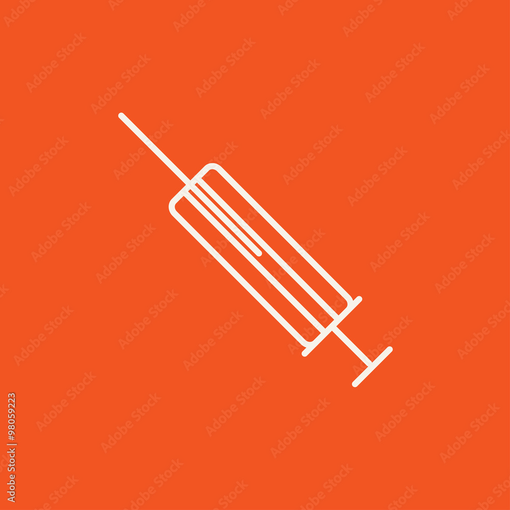 Syringe line icon. Syringe line icon.