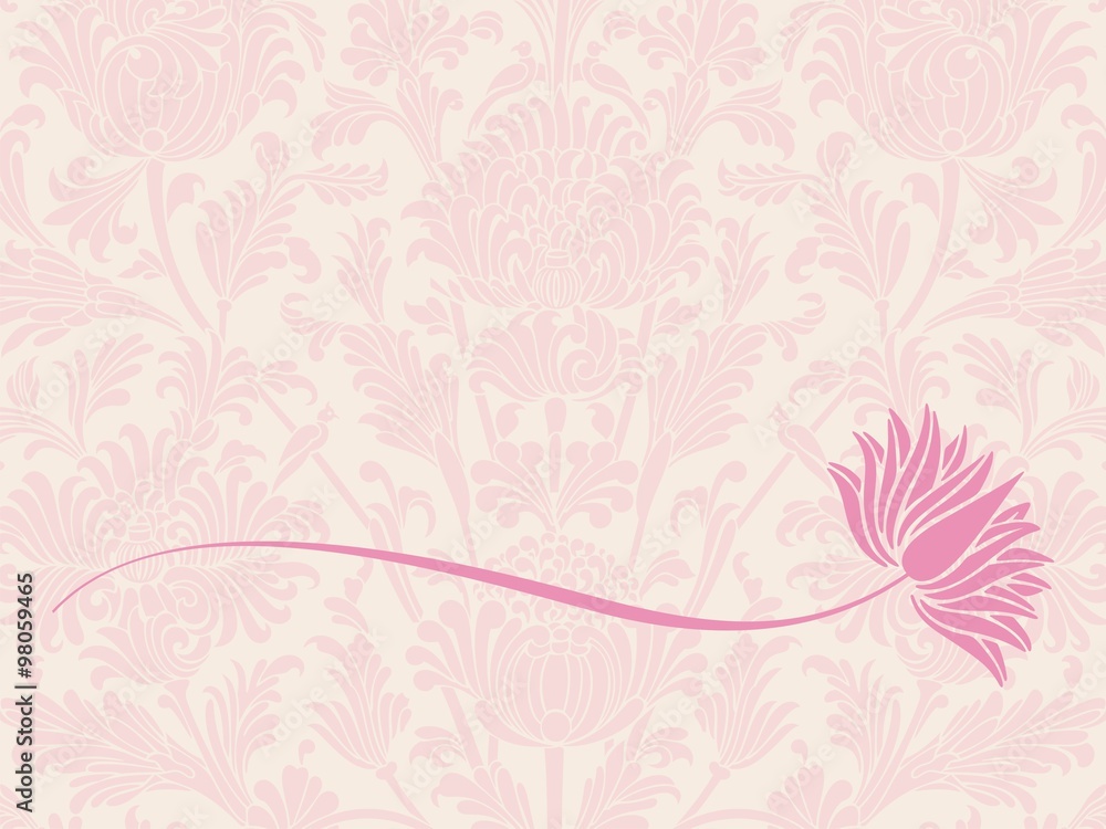 Fototapeta premium water lily, wedding card design, India