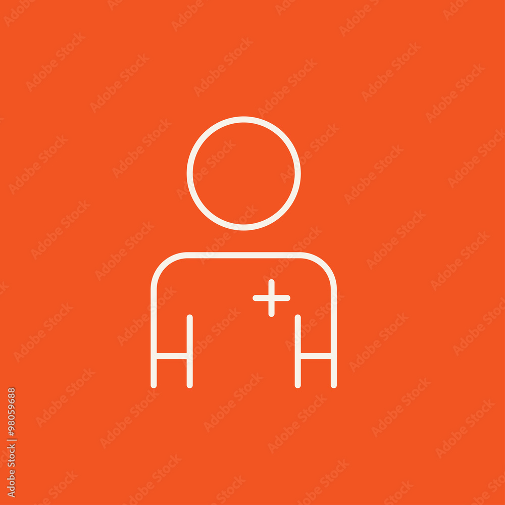 Nurse line icon. Nurse line icon.