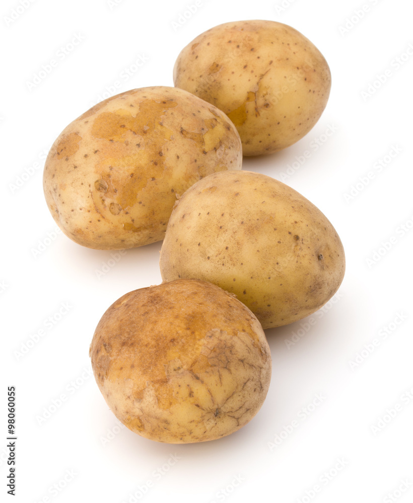 new potato tuber isolated on white background cutout new potato tuber isolated on white background cutout