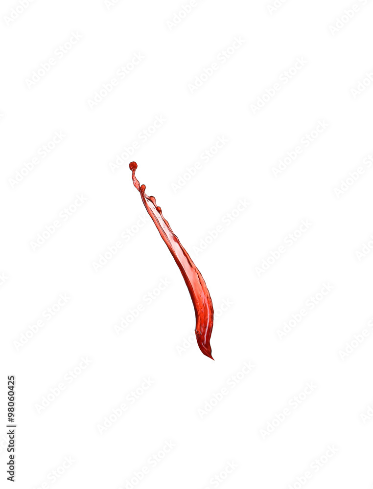Red wine splashes isolated on white background Red wine splashes isolated on white background