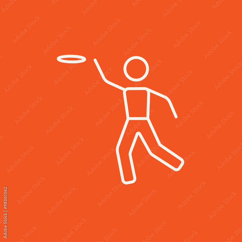 Frisbee line icon. Frisbee line icon.