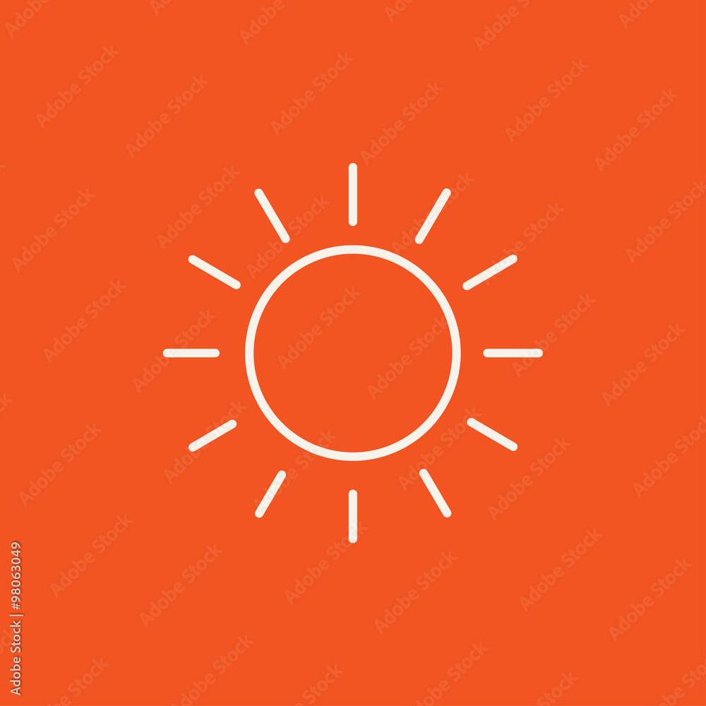 Sun line icon.