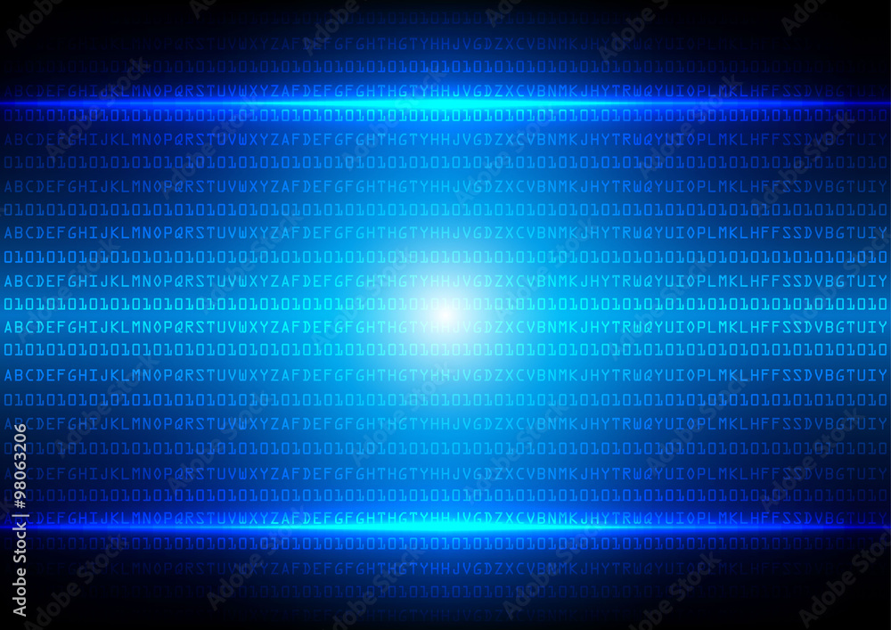 abstract binary code blue technology background abstract binary code blue technology background