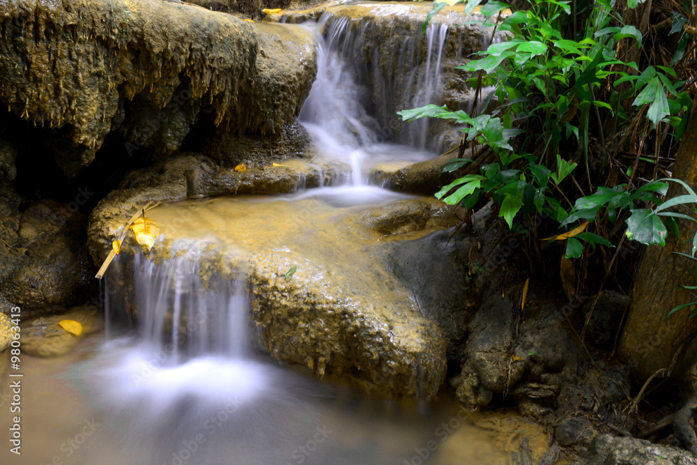 Huay Mae Kamin Waterfall, beautiful waterfall Huay Mae Kamin Waterfall, beautiful waterfall