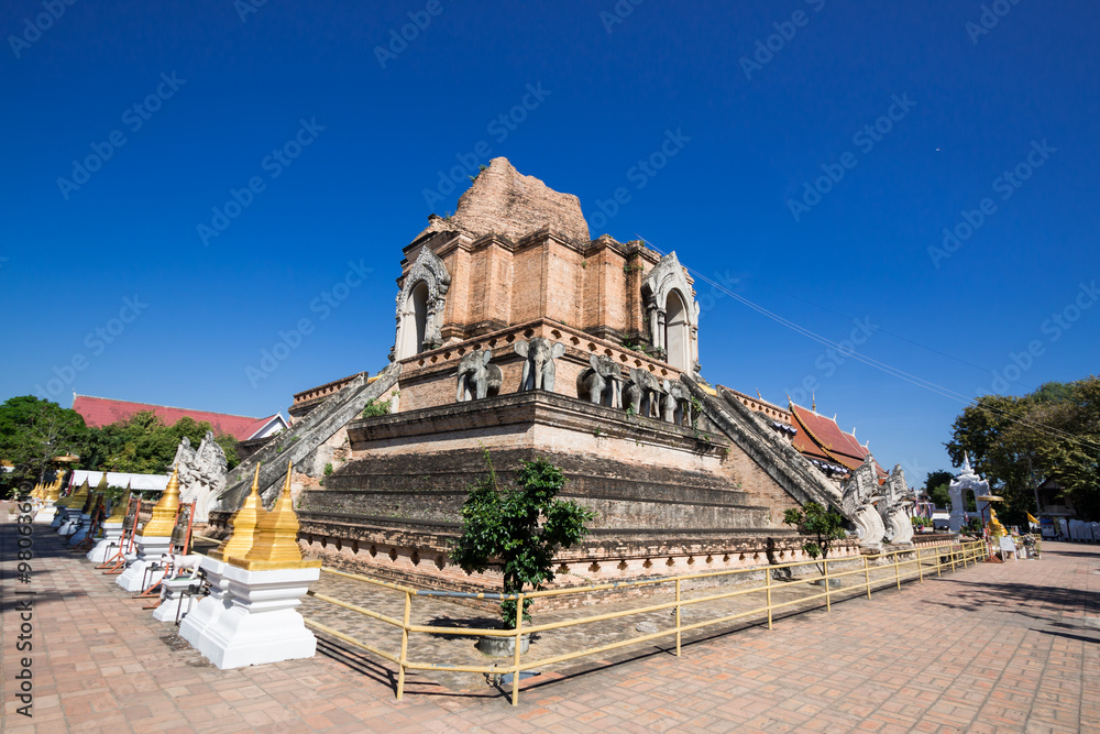 Ancient Pagoda build from brick at Wat Chedi Luang in Chiang Mai Thailand
Ancient Pagoda build from brick at Wat Chedi Luang in Chiang Mai Thailand